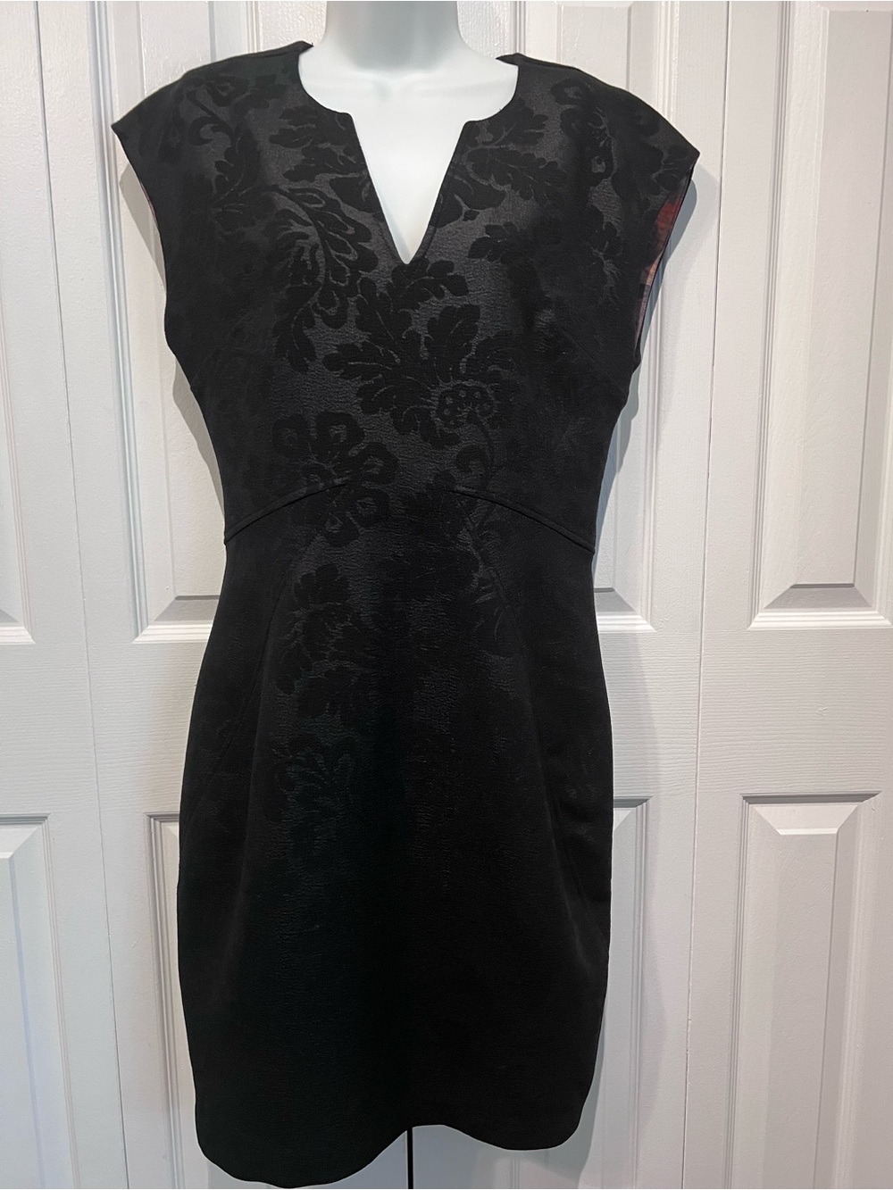 Ted Baker Langley Black Jacquard Sheath Dress Size Ted 3, US 8